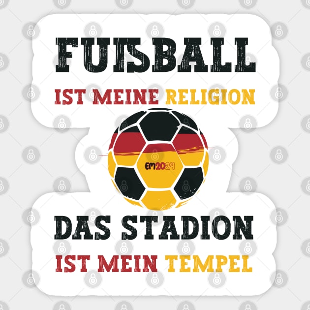 Fußball ist meine Religion, das Stadion ist mein Tempel Sticker by FehuMarcinArt